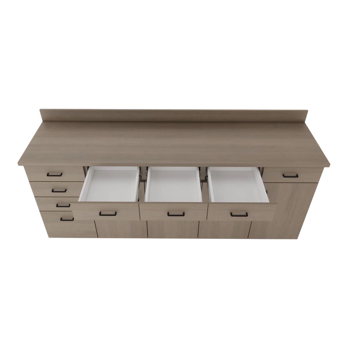 VetPro OR - 7' Clear Wall-Mount Cabinet and Combo Base Cabinet Surgery Room Veterinary Cabinet Package - Kaemark