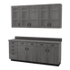 VetPro OR - 7' Clear Wall-Mount Cabinet and Combo Base Cabinet Surgery Room Veterinary Cabinet Package - Kaemark