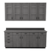 VetPro OR - 7' Clear Wall-Mount Cabinet and Combo Base Cabinet Surgery Room Veterinary Cabinet Package - Kaemark