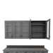 VetPro OR - 7' Clear Wall-Mount Cabinet and Combo Base Cabinet Surgery Room Veterinary Cabinet Package - Kaemark