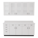 VetPro OR - 7' Clear Wall-Mount Cabinet and Combo Base Cabinet Surgery Room Veterinary Cabinet Package - Kaemark
