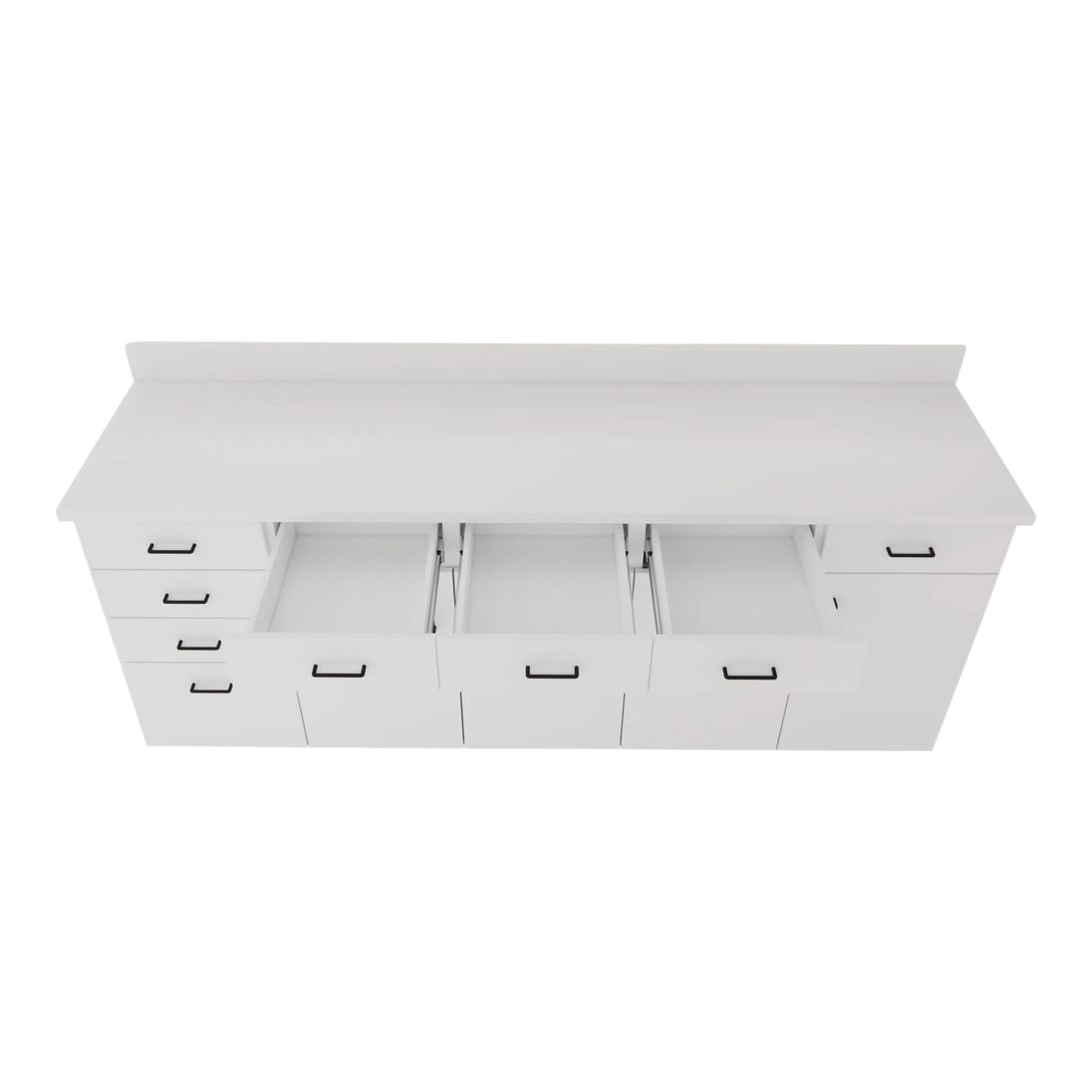 VetPro OR - 7' Clear Wall-Mount Cabinet and Combo Base Cabinet Surgery Room Veterinary Cabinet Package - Kaemark