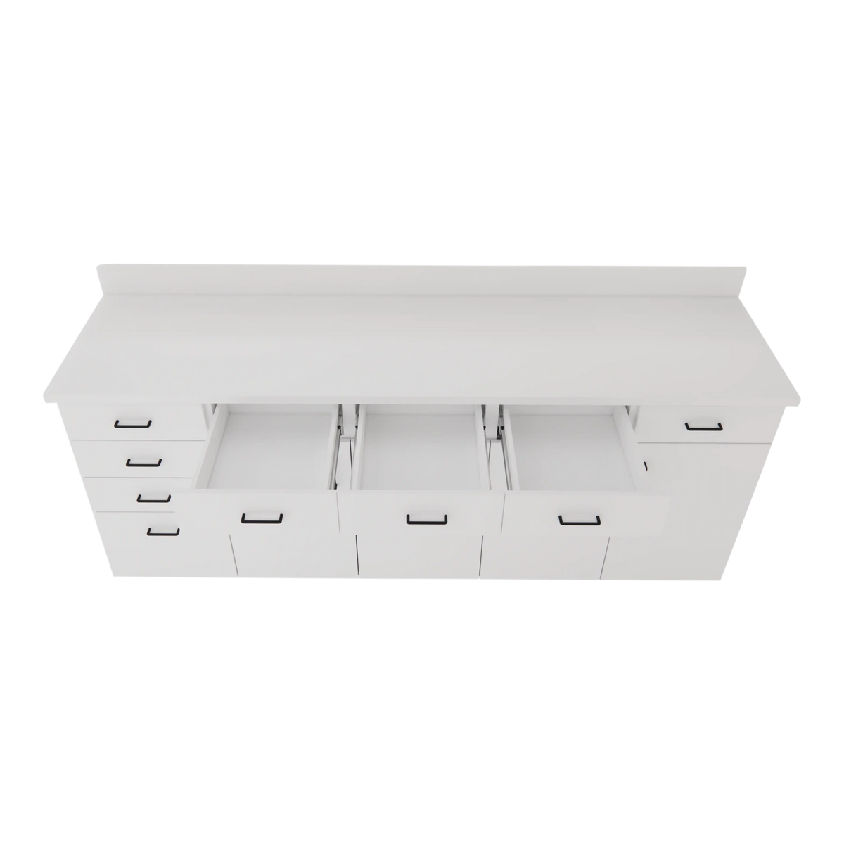 VetPro OR - 7' Clear Wall-Mount Cabinet and Combo Base Cabinet Surgery Room Veterinary Cabinet Package - Kaemark