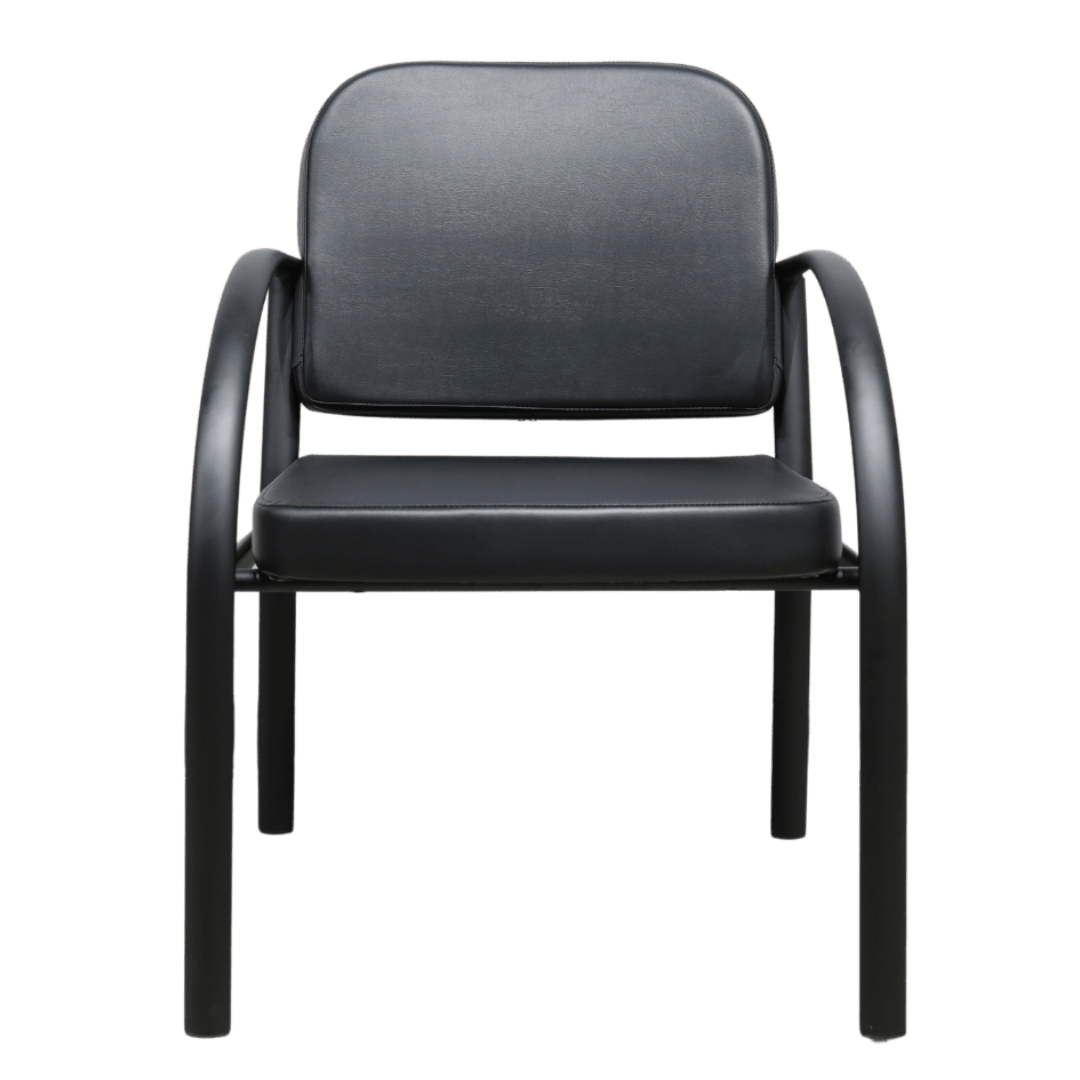 Oliver Black Reception Chair - Black - Kaemark