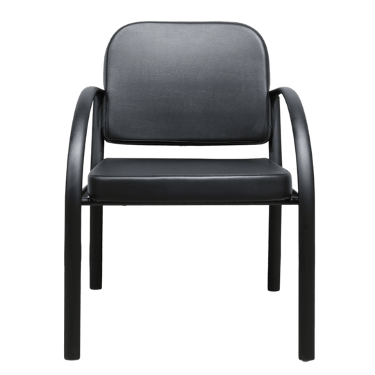 Oliver Black Reception Chair - Black - Kaemark