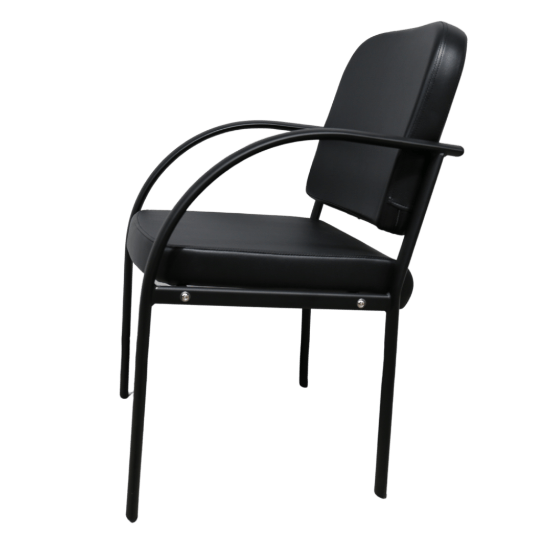 Oliver Black Reception Chair - Black - Kaemark