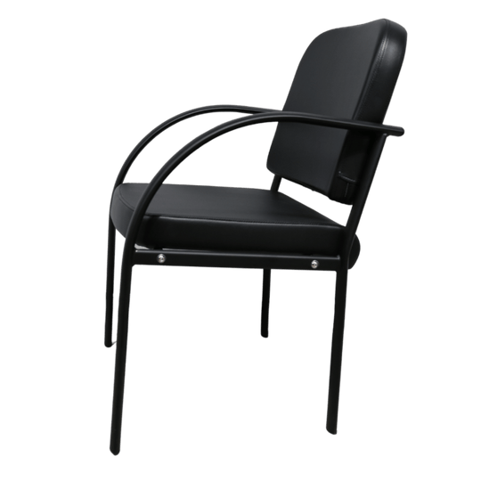 Oliver Black Reception Chair - Black - Kaemark