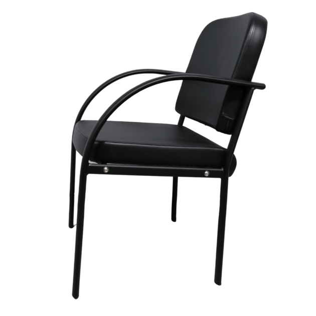 Oliver Black Reception Chair - Black - Kaemark