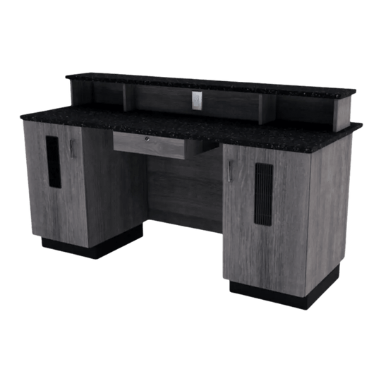 Crystal Reception Desk with Solid Surface Counter Top - Kaemark