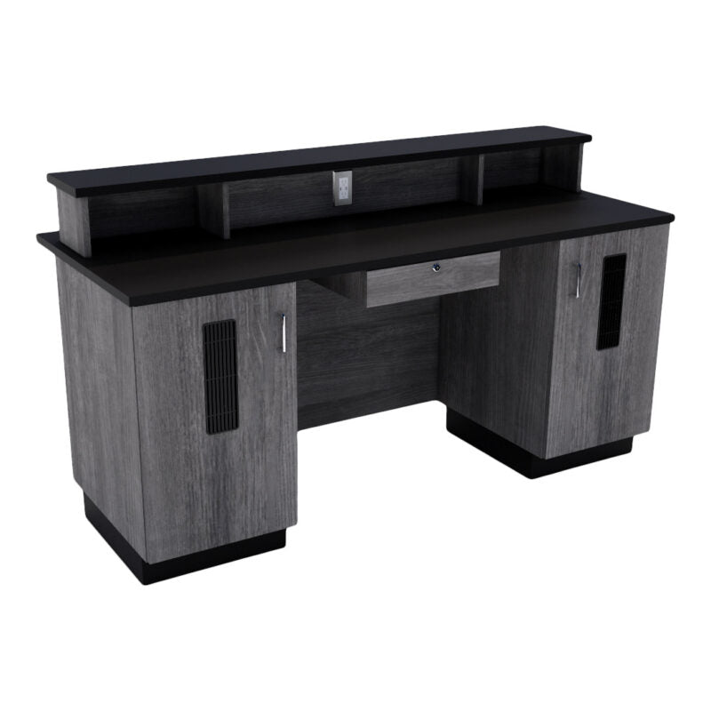 Crystal Reception Desk with Solid Surface Counter Top - Kaemark