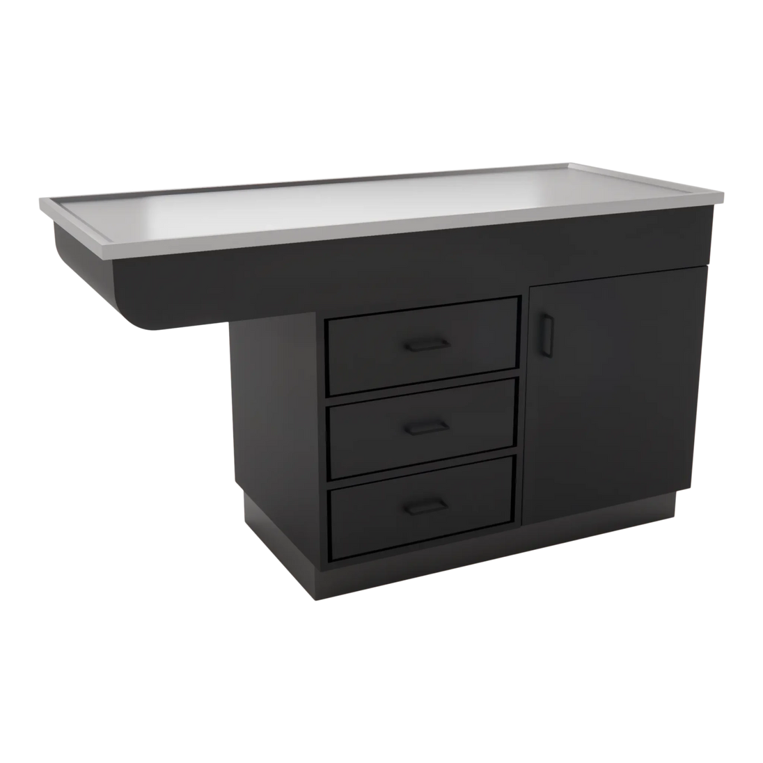 SterilSteelPass 60" Dry Table Counter with Inner Lip and Pass-Through Drawers - Kaemark