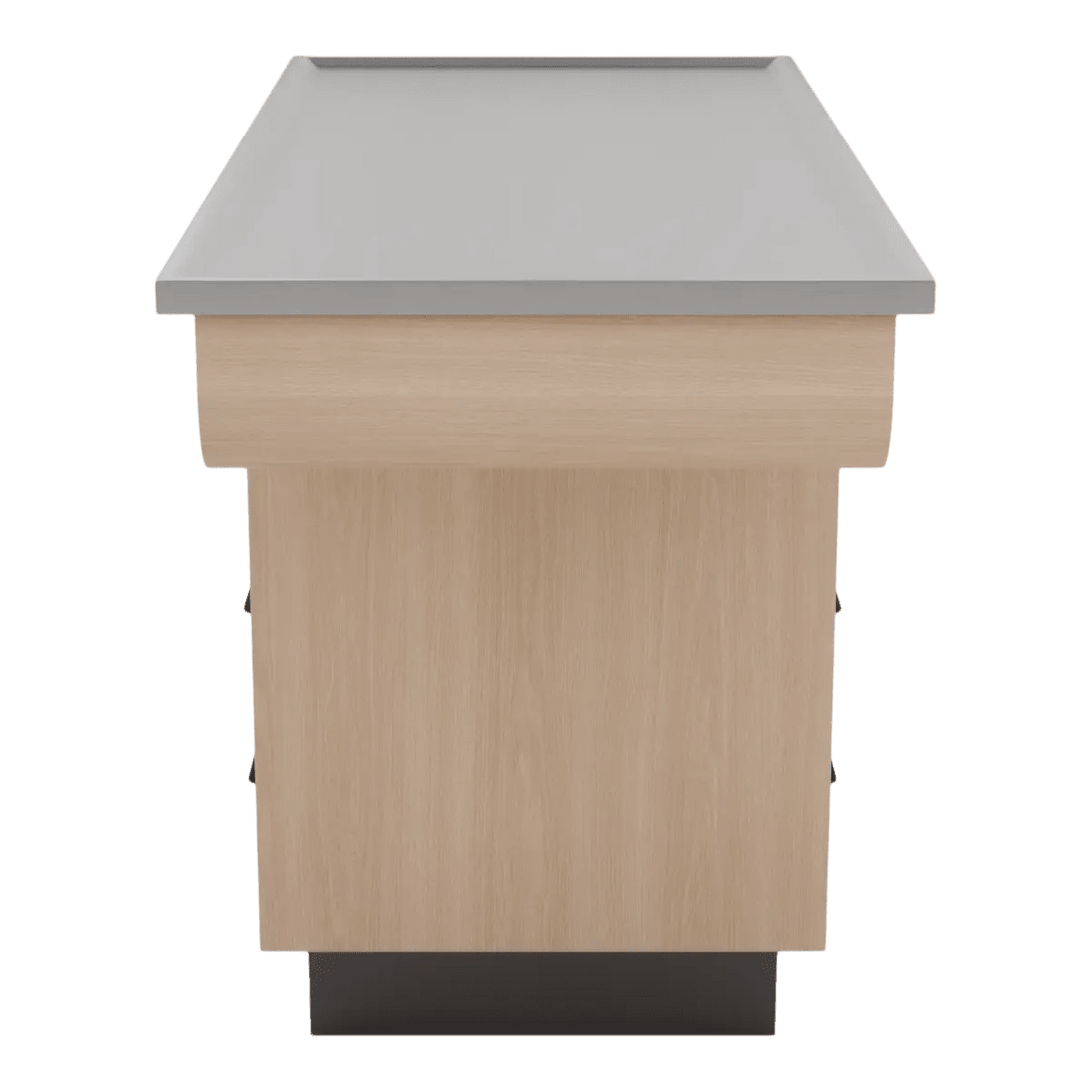 SterilSteelPass 60" Dry Table Counter with Inner Lip and Pass-Through Drawers - Kaemark