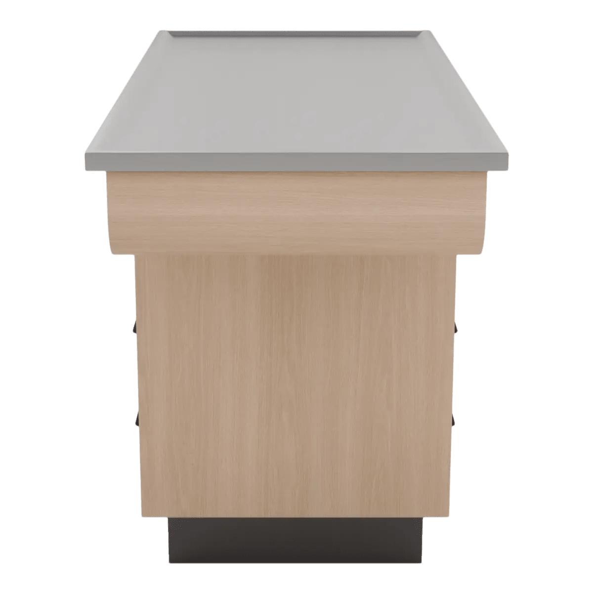 SterilSteelPass 60" Dry Table Counter with Inner Lip and Pass-Through Drawers - Kaemark