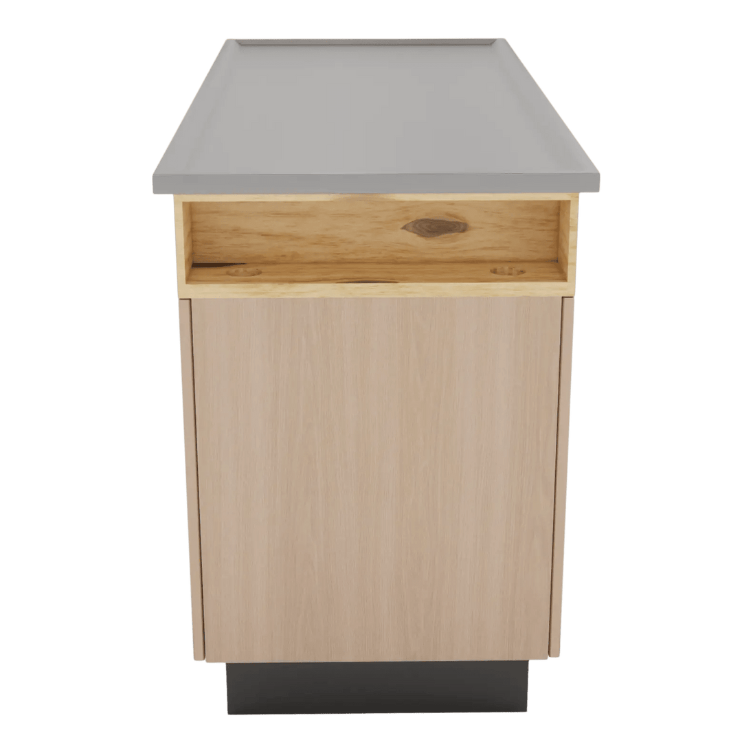 SterilSteelPass 60" Dry Table Counter with Inner Lip and Pass-Through Drawers - Kaemark