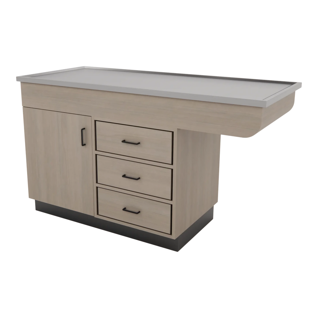 SterilSteelPass 60" Dry Table Counter with Inner Lip and Pass-Through Drawers - Kaemark