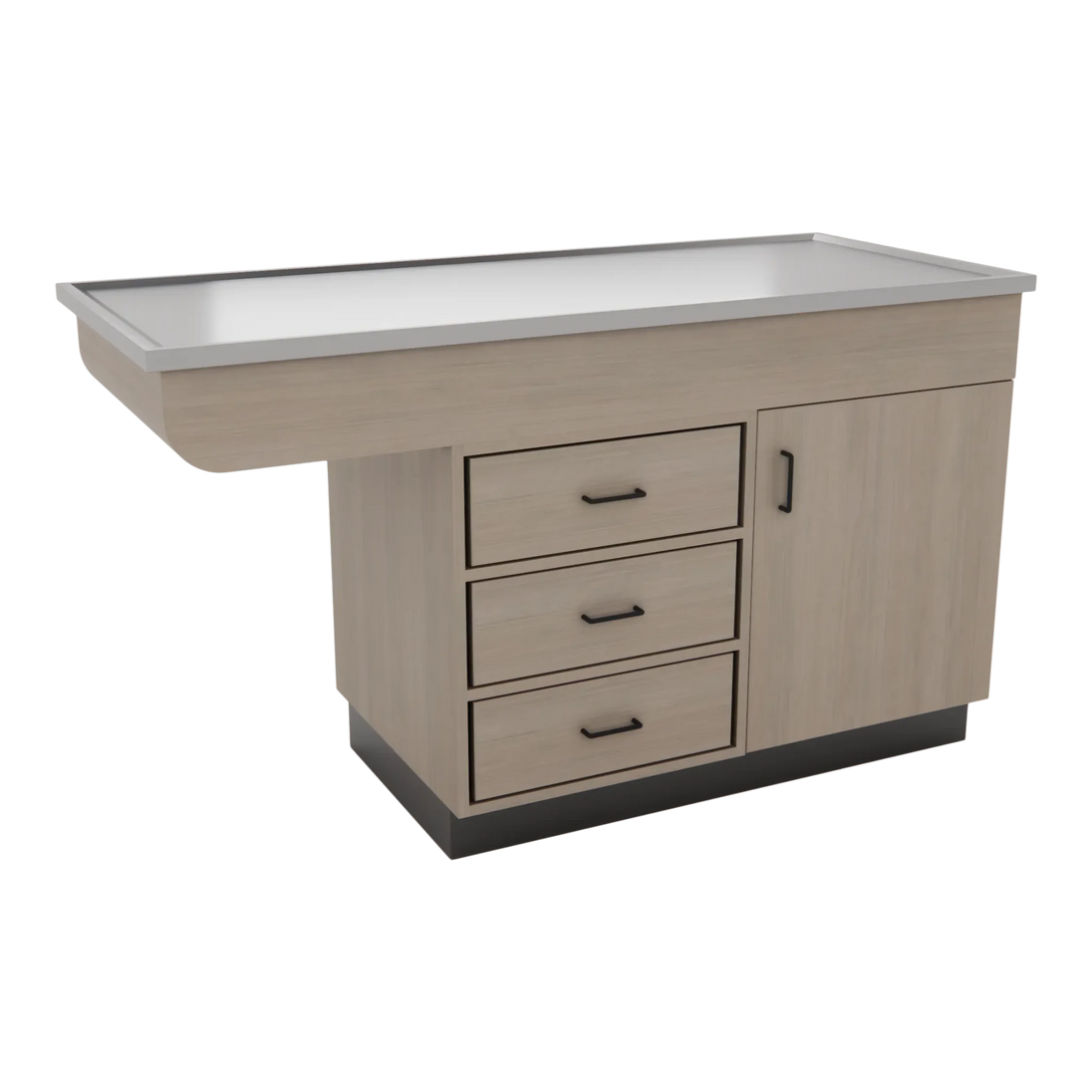 SterilSteelPass 60" Dry Table Counter with Inner Lip and Pass-Through Drawers - Kaemark