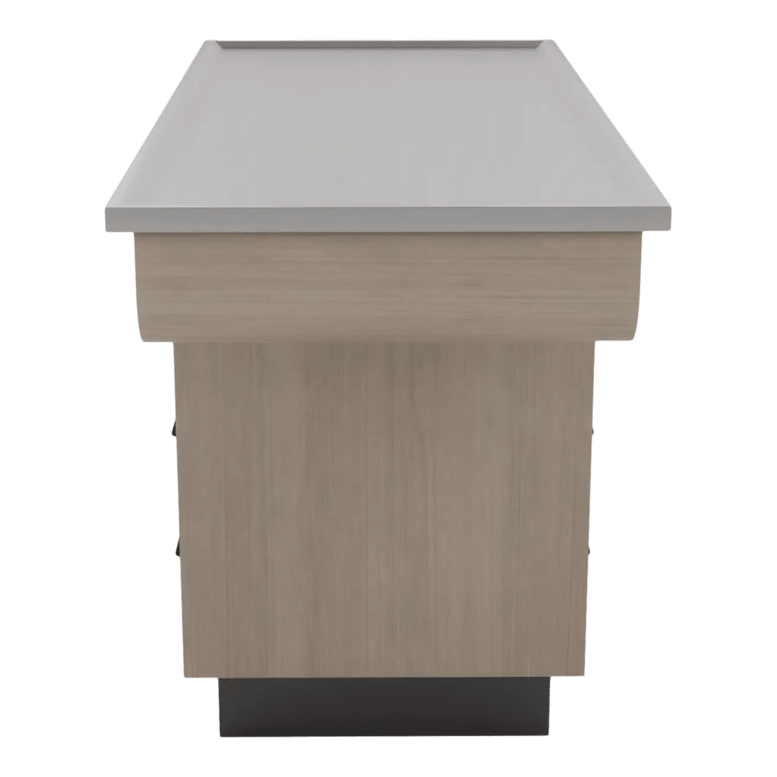 SterilSteelPass 60" Dry Table Counter with Inner Lip and Pass-Through Drawers - Kaemark