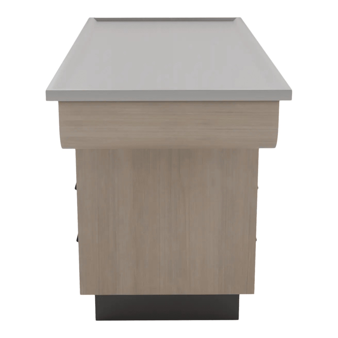 SterilSteelPass 60" Dry Table Counter with Inner Lip and Pass-Through Drawers - Kaemark