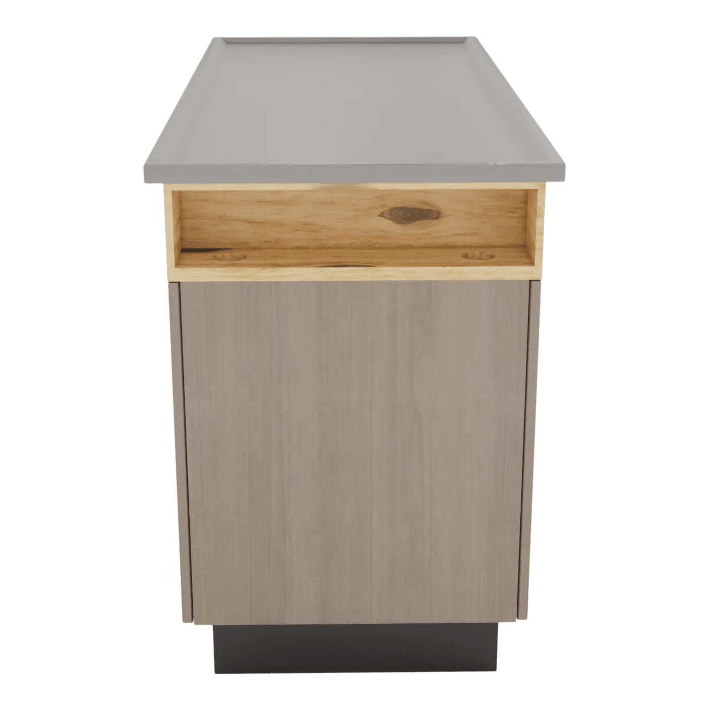 SterilSteelPass 60" Dry Table Counter with Inner Lip and Pass-Through Drawers - Kaemark