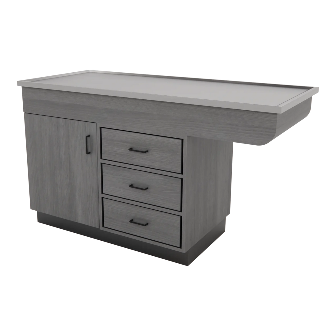 SterilSteelPass 60" Dry Table Counter with Inner Lip and Pass-Through Drawers - Kaemark
