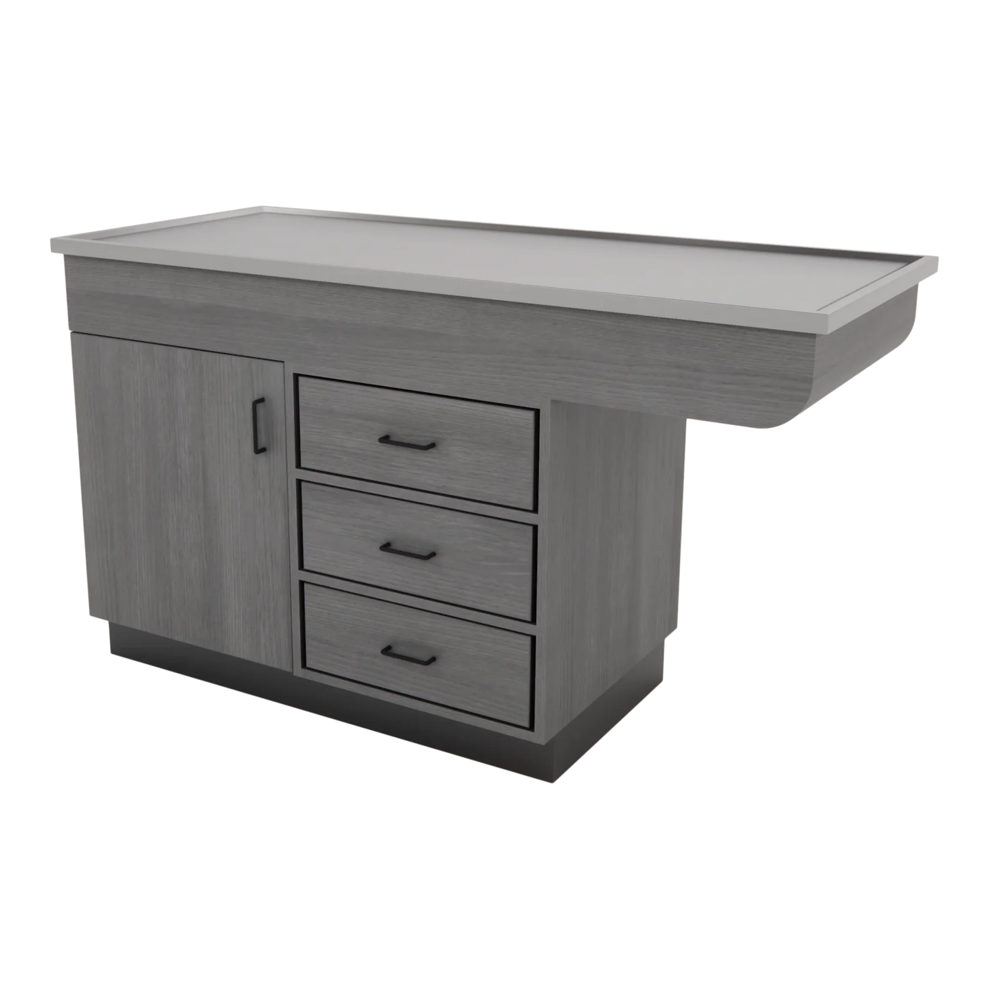 SterilSteelPass 60" Dry Table Counter with Inner Lip and Pass-Through Drawers - Kaemark
