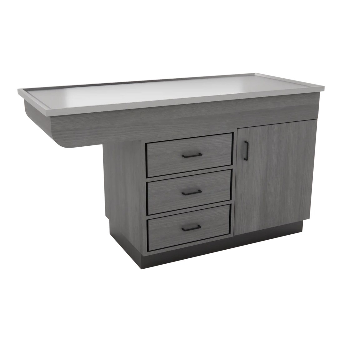 SterilSteelPass 60" Dry Table Counter with Inner Lip and Pass-Through Drawers - Kaemark