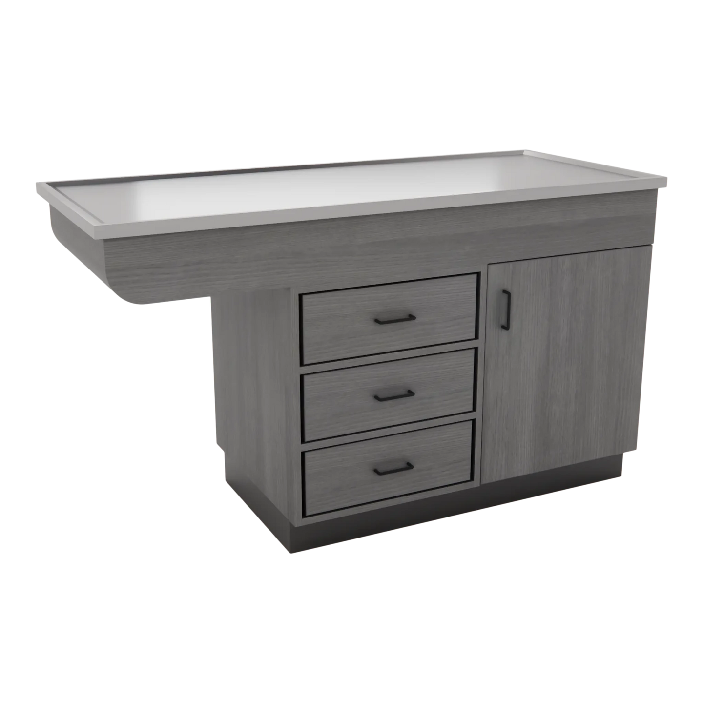 SterilSteelPass 60" Dry Table Counter with Inner Lip and Pass-Through Drawers - Kaemark