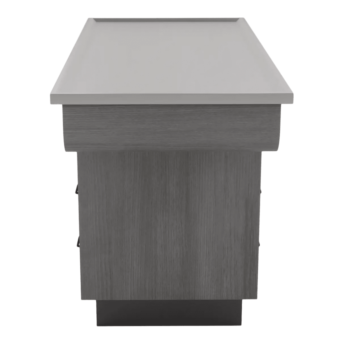 SterilSteelPass 60" Dry Table Counter with Inner Lip and Pass-Through Drawers - Kaemark