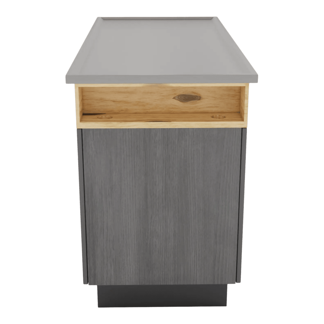 SterilSteelPass 60" Dry Table Counter with Inner Lip and Pass-Through Drawers - Kaemark