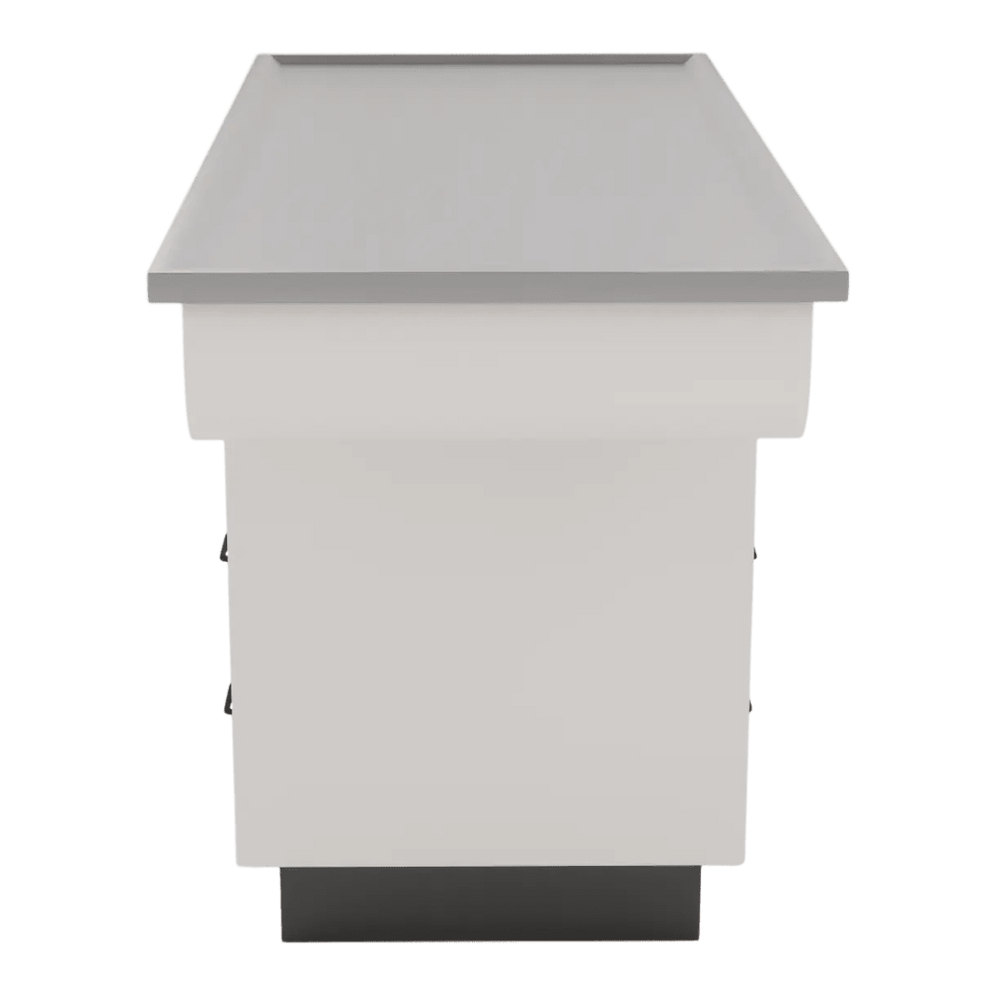 SterilSteelPass 60" Dry Table Counter with Inner Lip and Pass-Through Drawers - Kaemark