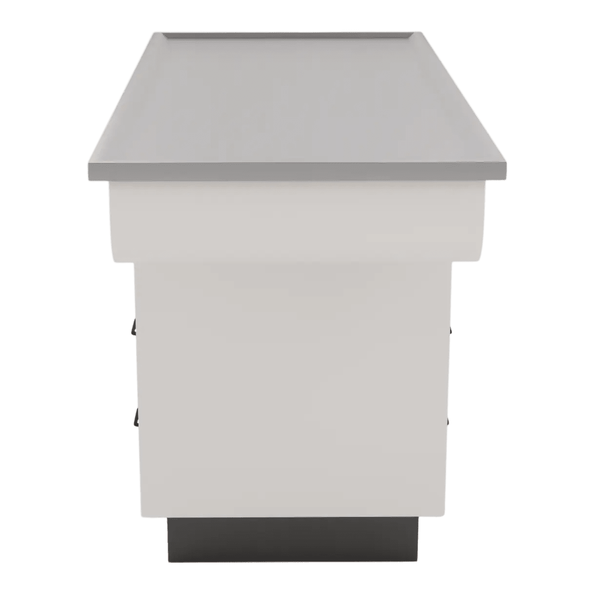 SterilSteelPass 60" Dry Table Counter with Inner Lip and Pass-Through Drawers - Kaemark
