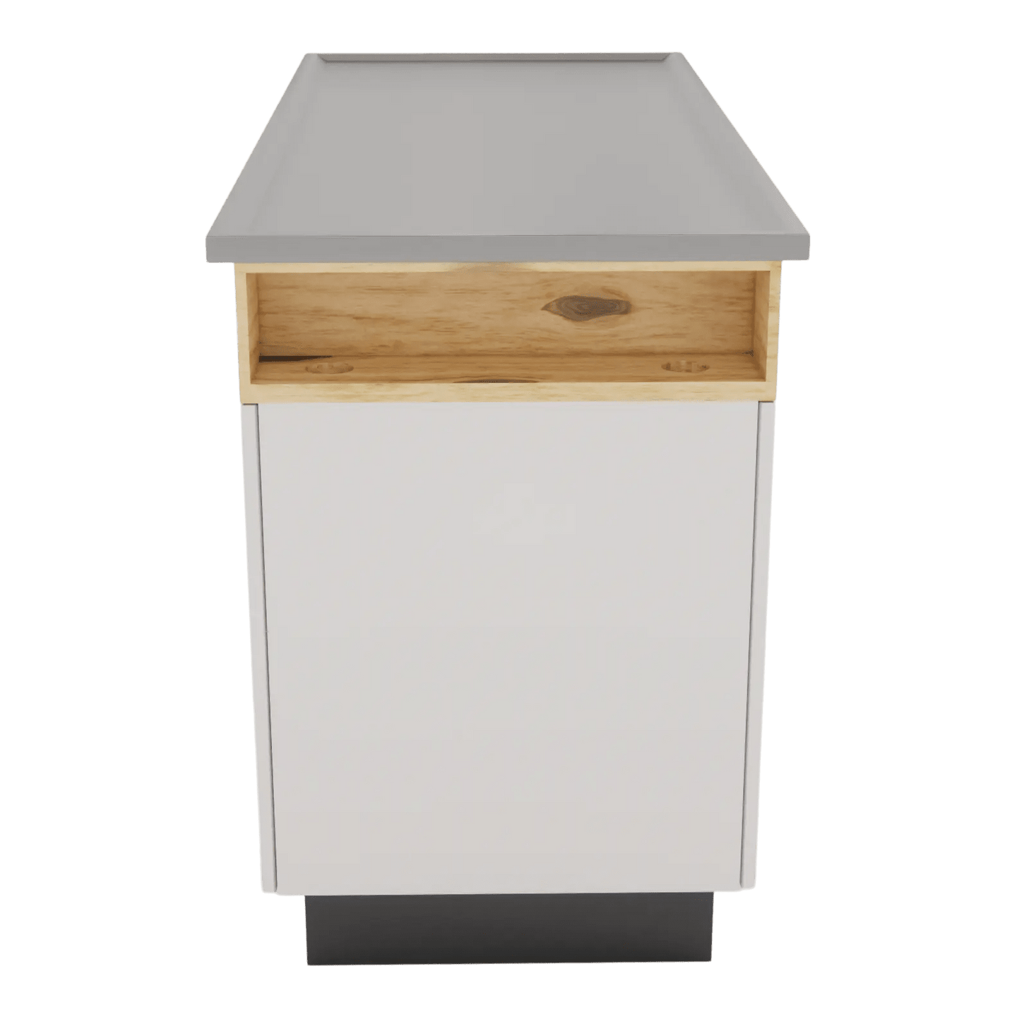 SterilSteelPass 60" Dry Table Counter with Inner Lip and Pass-Through Drawers - Kaemark