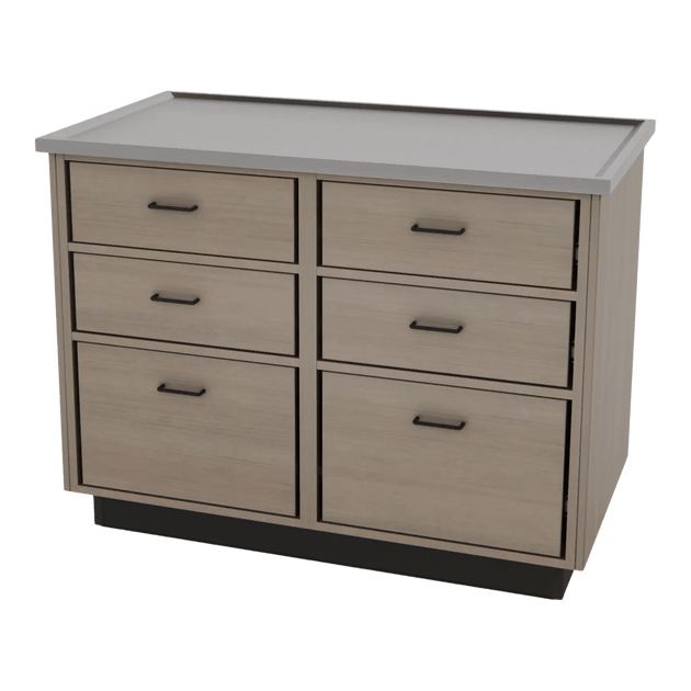 SterilSteelPass 48" Veterinary Clinic Dry Table with Pass-through Drawers - Kaemark
