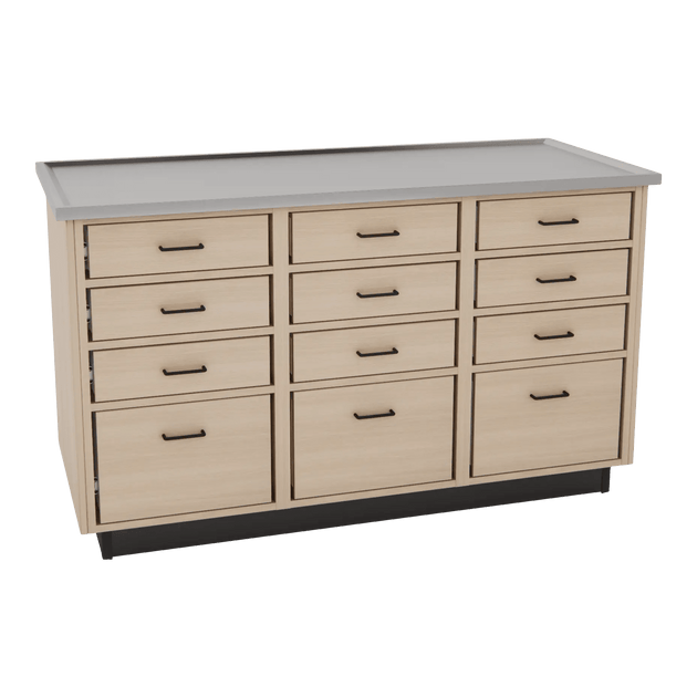 SterilSteelPass 60" Veterinary Clinic Dry Table with Pass-through Drawers - Kaemark