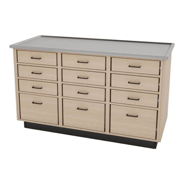 SterilSteelPass 60" Veterinary Clinic Dry Table with Pass-through Drawers - Kaemark