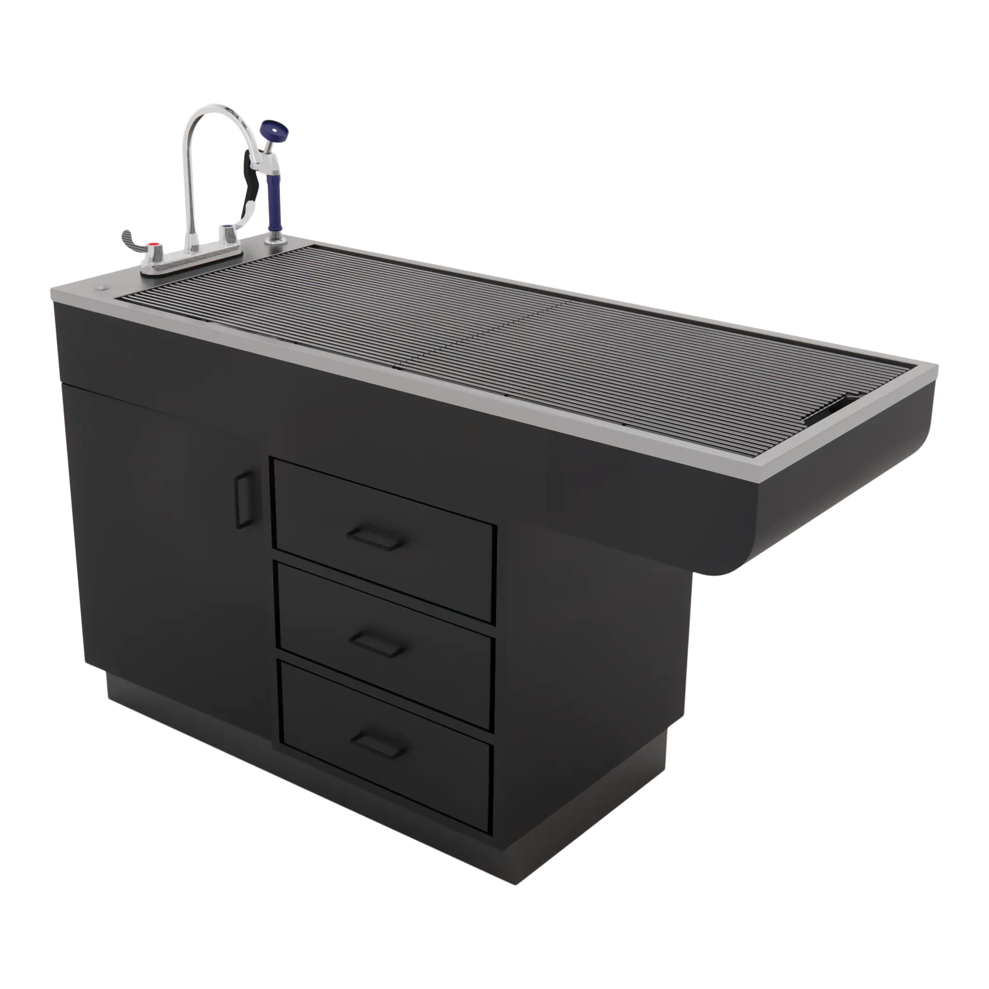 DuraSteel ProPass 5' Wet Table on Laminate Base with Passthrough Drawers