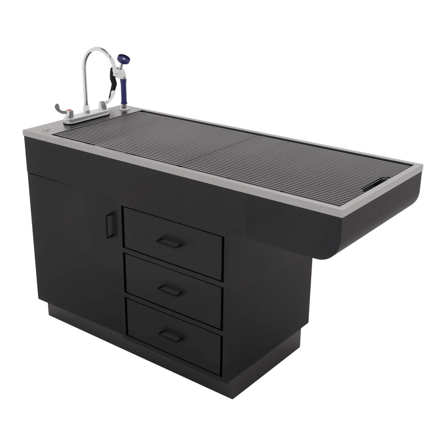 DuraSteel ProPass 5' Wet Table on Laminate Base with Passthrough Drawers - Kaemark