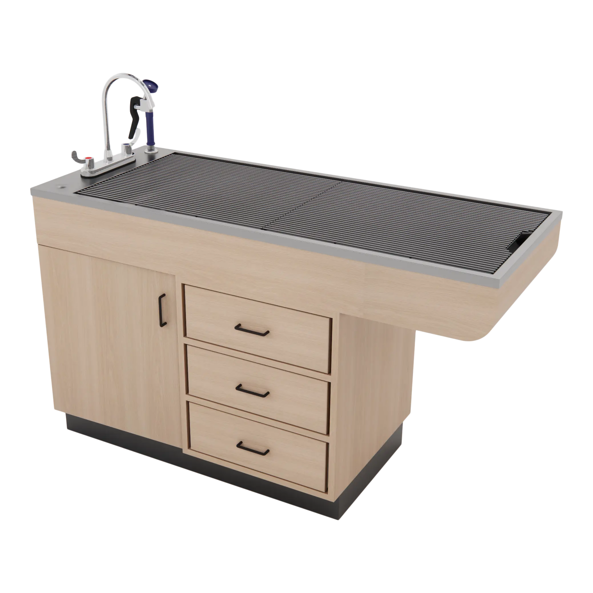 DuraSteel ProPass 5' Wet Table on Laminate Base with Passthrough Drawers