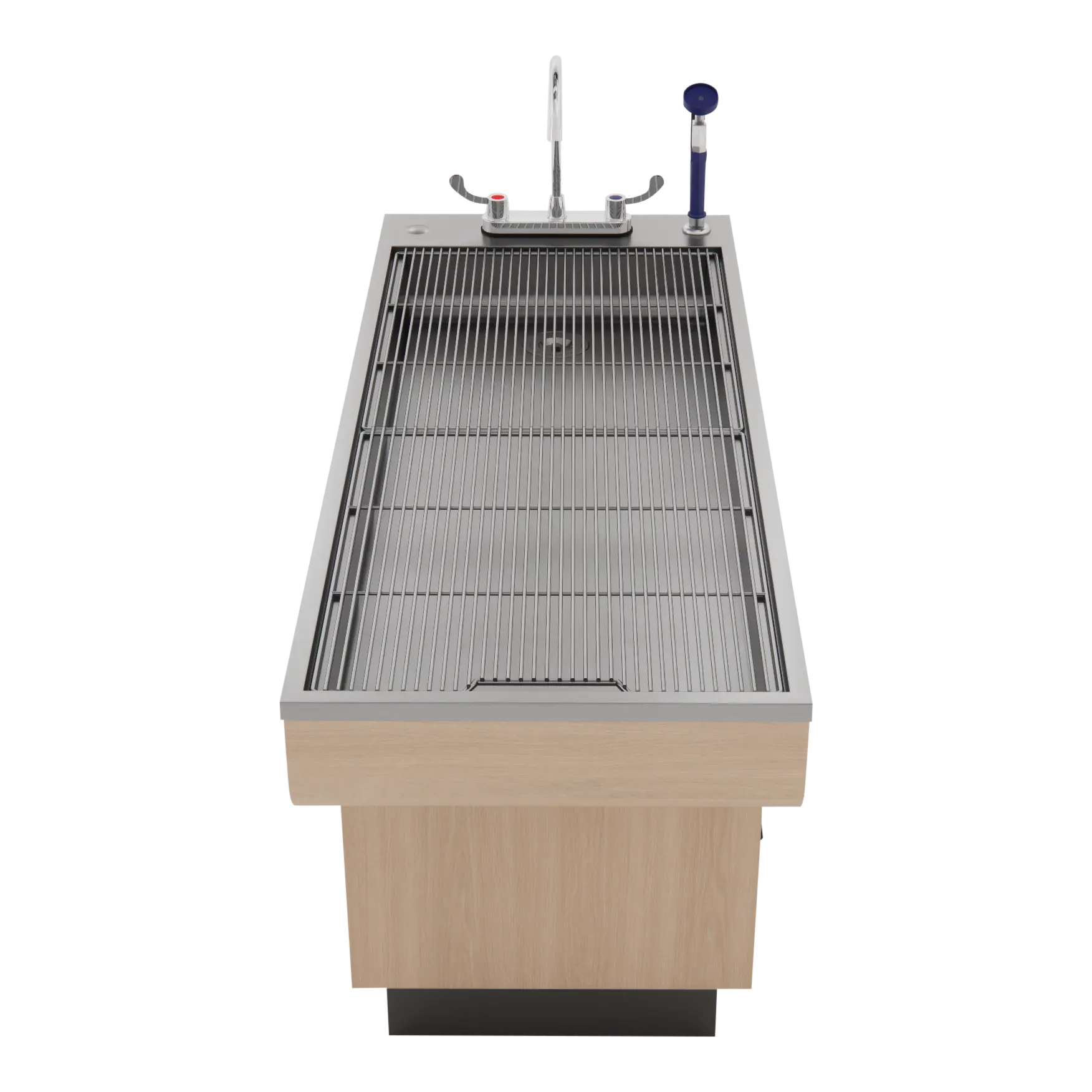 DuraSteel ProPass 5' Wet Table on Laminate Base with Passthrough Drawers