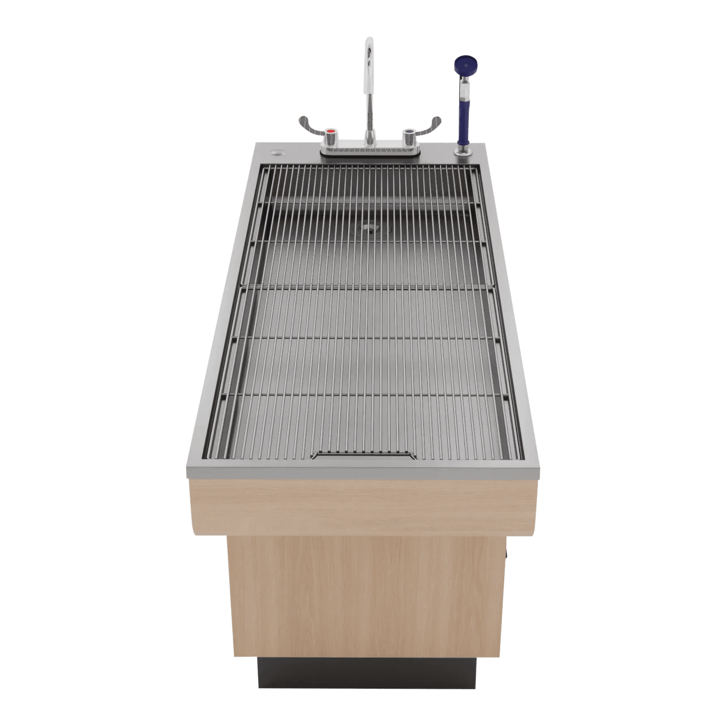 DuraSteel ProPass 5' Wet Table on Laminate Base with Passthrough Drawers - Kaemark