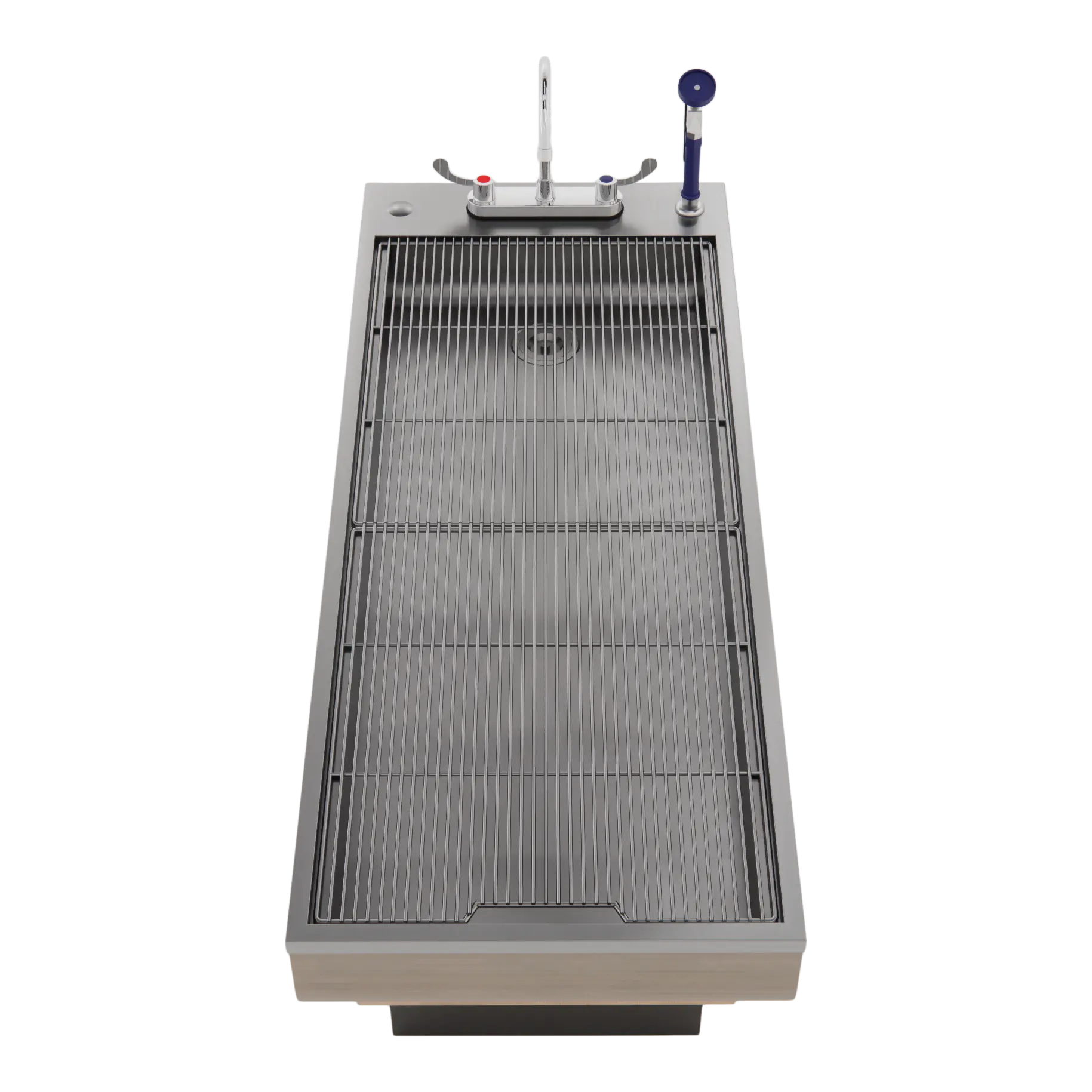 DuraSteel ProPass 5' Wet Table on Laminate Base with Passthrough Drawers
