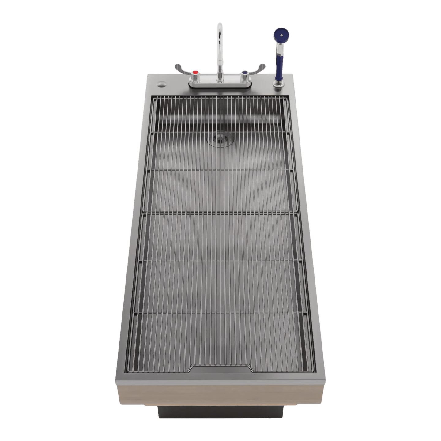DuraSteel ProPass 5' Wet Table on Laminate Base with Passthrough Drawers - Kaemark