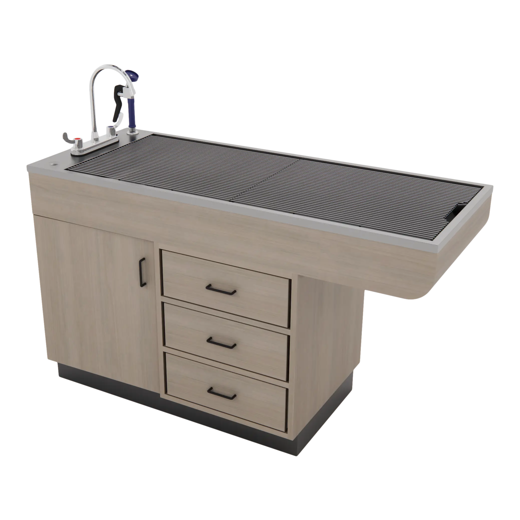 DuraSteel ProPass 5' Wet Table on Laminate Base with Passthrough Drawers
