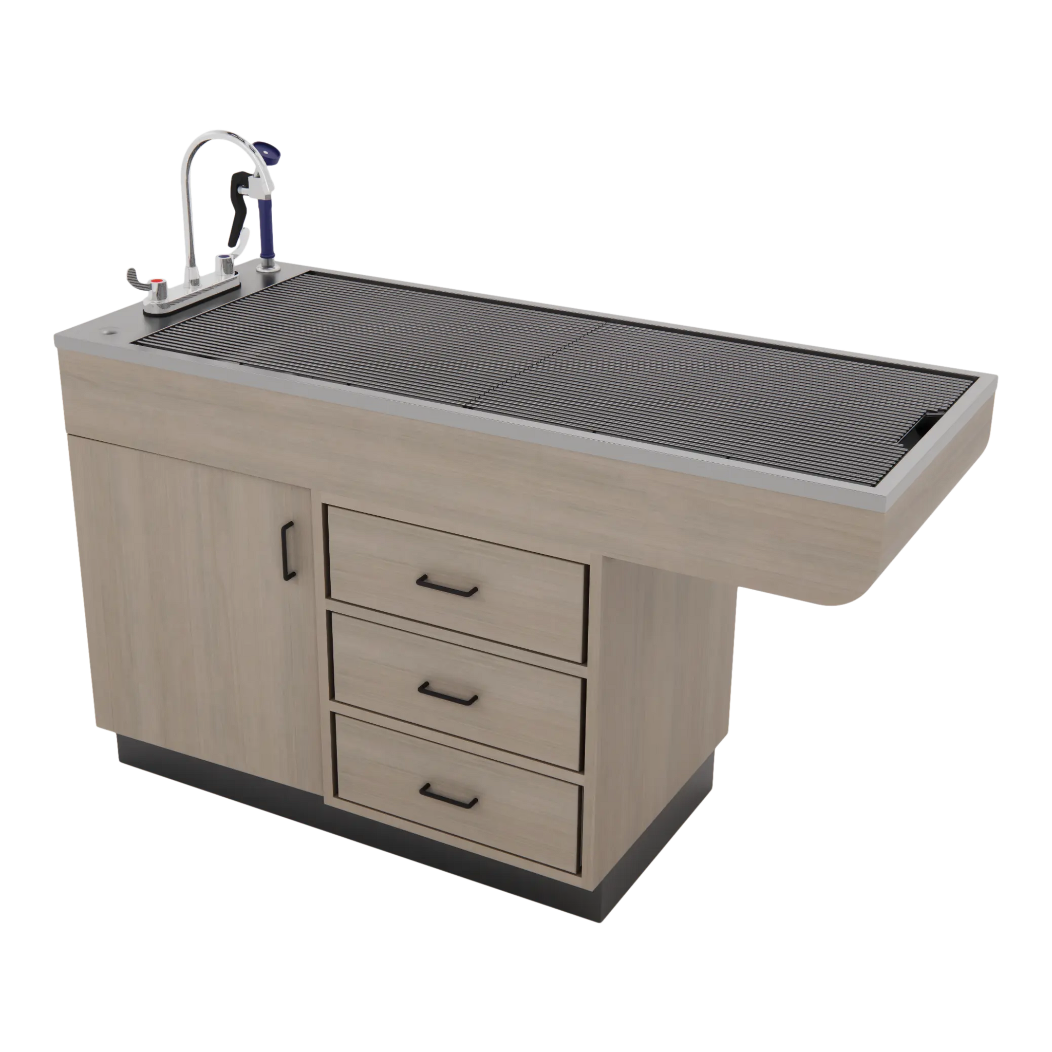 DuraSteel ProPass 5' Wet Table on Laminate Base with Passthrough Drawers