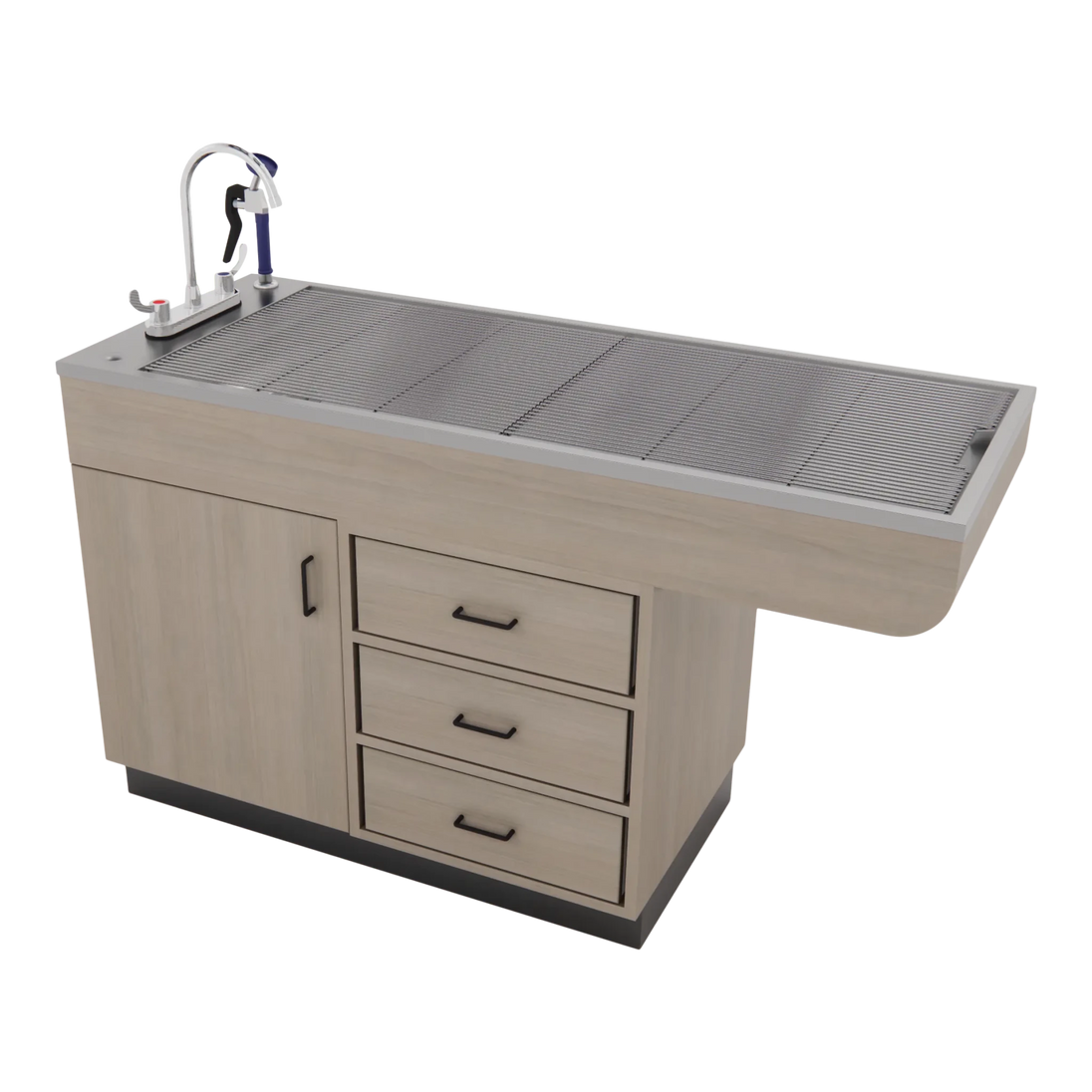 DuraSteel ProPass 5" Wet Table on Laminate Base with Passthrough Drawers - Kaemark