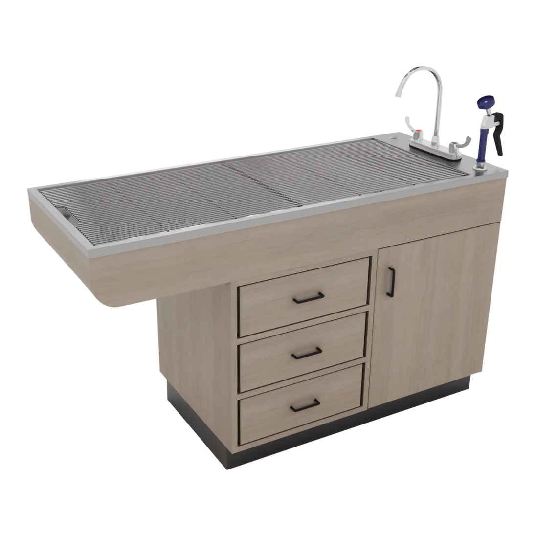 DuraSteel ProPass 5" Wet Table on Laminate Base with Passthrough Drawers - Kaemark