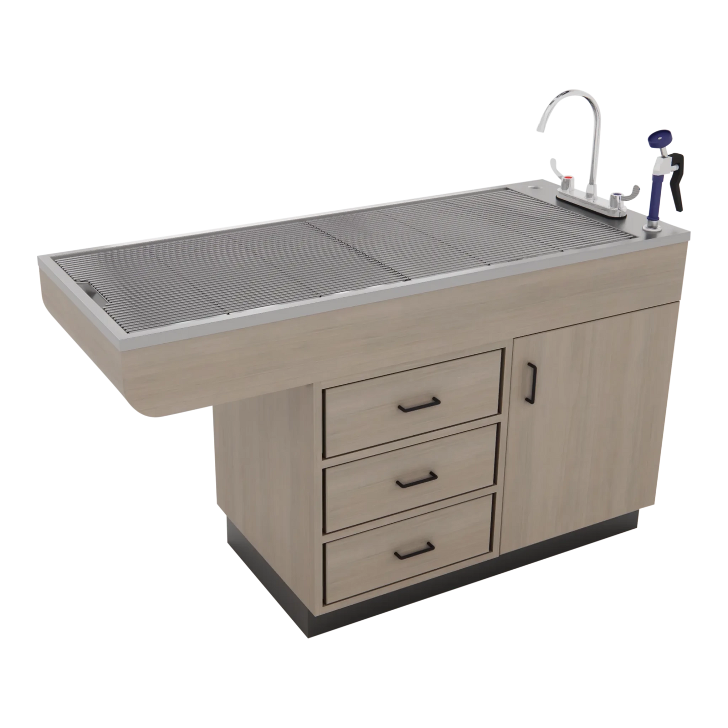 DuraSteel ProPass 5" Wet Table on Laminate Base with Passthrough Drawers - Kaemark