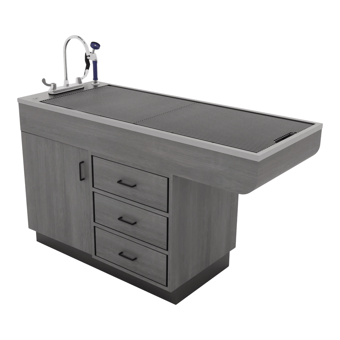 DuraSteel ProPass 5' Wet Table on Laminate Base with Passthrough Drawers - Kaemark