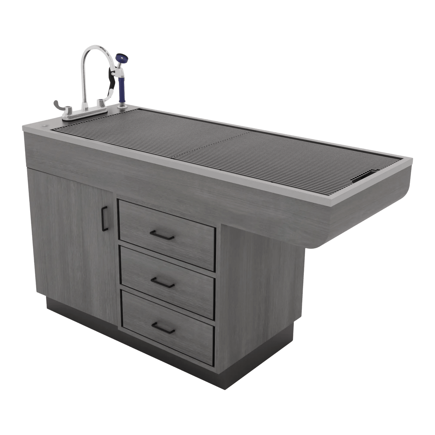 DuraSteel ProPass 5' Wet Table on Laminate Base with Passthrough Drawers - Kaemark