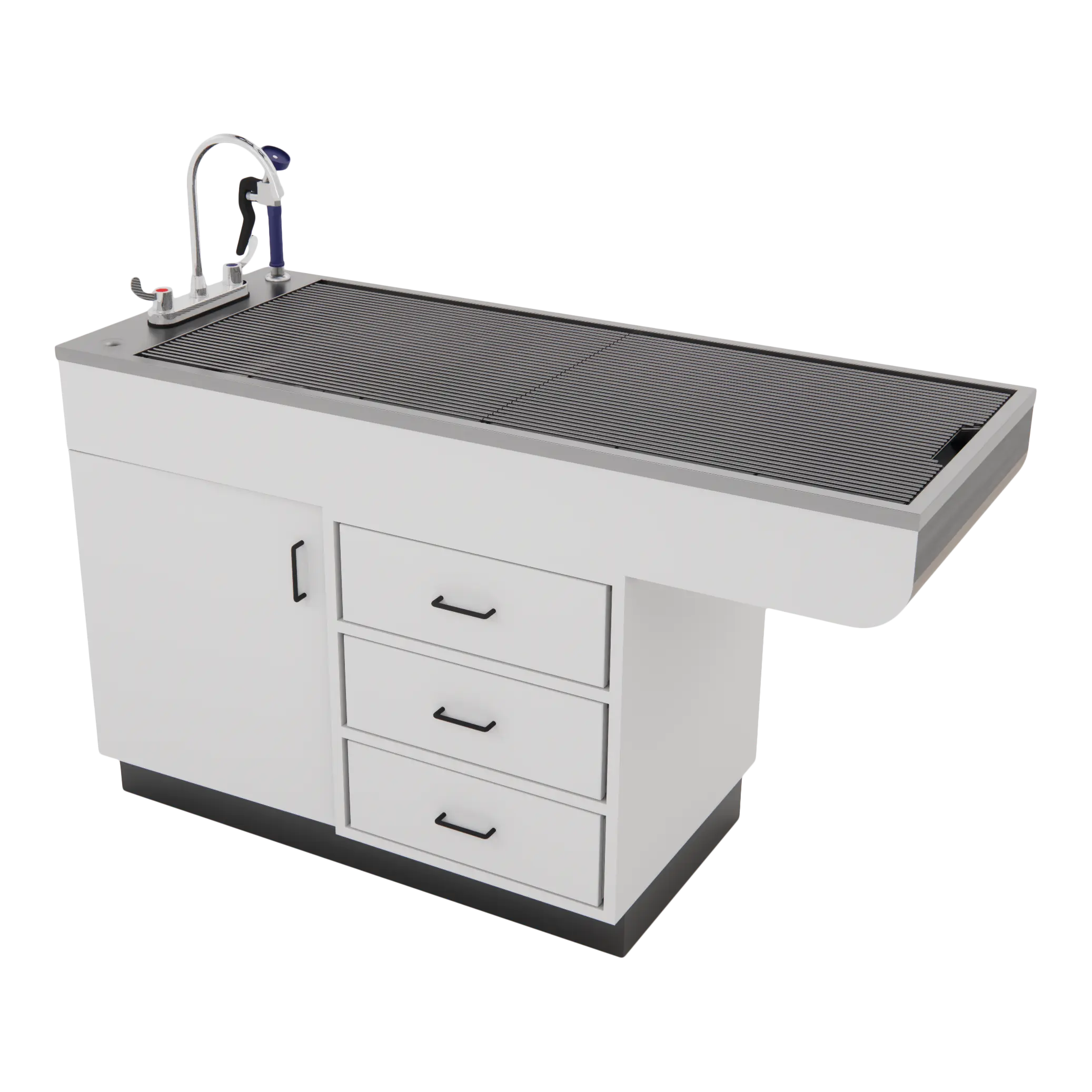 DuraSteel ProPass 5' Wet Table on Laminate Base with Passthrough Drawers